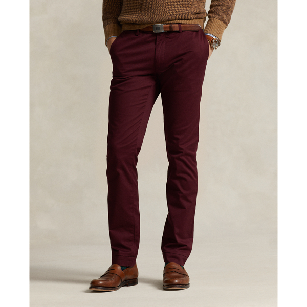 Harvard Wine Stretch Slim Fit Chino Pant Polo Ralph Lauren 4