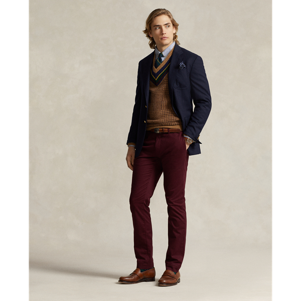 Harvard Wine Stretch Slim Fit Chino Pant Polo Ralph Lauren 1