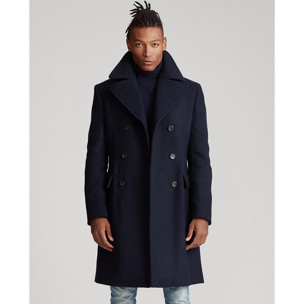 Wool Blend Melton Car Coat for Men Ralph Lauren UK