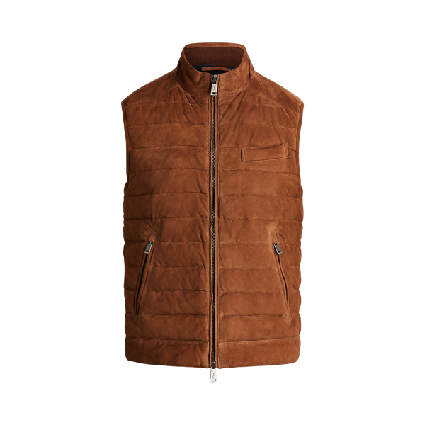 Quilted Suede Gilet for Men Ralph Lauren BE