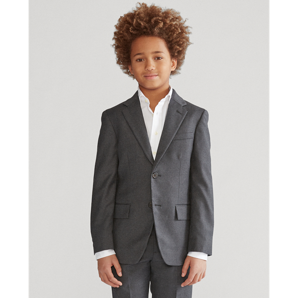 Grey Polo Lightweight Wool Suit Boys 8-20 7