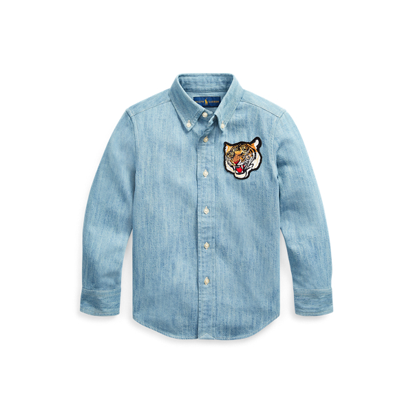 Madras-Panel Chambray Shirt Boys 1.5-6 Years 1