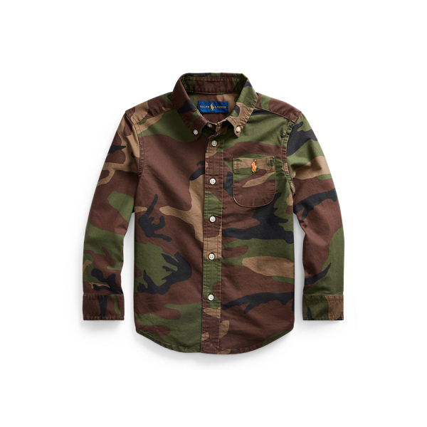 Camo Cotton Oxford Shirt for Boys Ralph Lauren CL