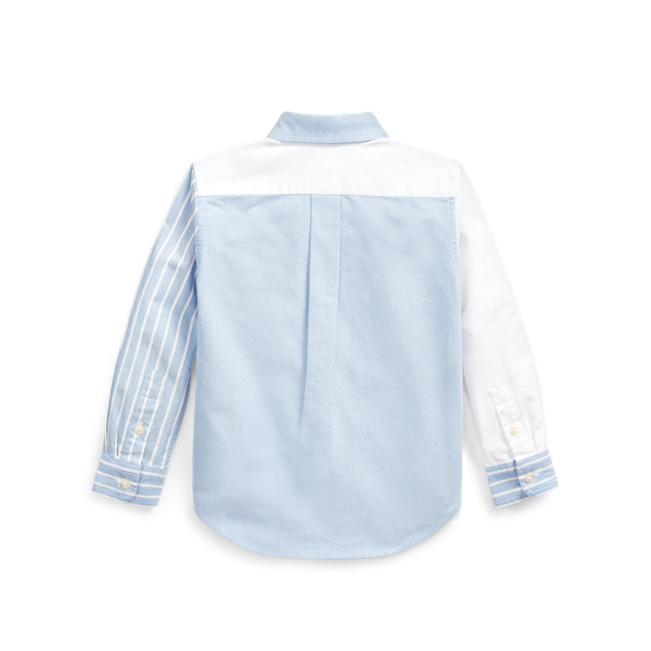 Blue Multi Cotton Oxford Fun Shirt Boys 2-7 2