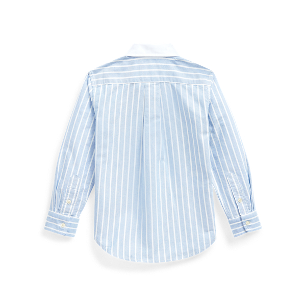 Blue/White Polo Bear Cotton Oxford Shirt Boys 1.5-6 Years 2
