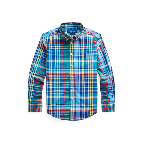 Plaid Cotton Poplin Shirt Boys 6-14 Years 1