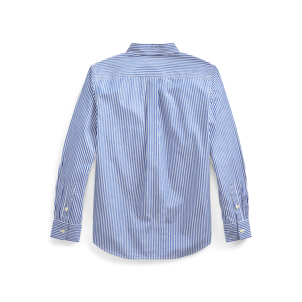 Blue/White Multi Striped Cotton Poplin Shirt Boys 8-20 2
