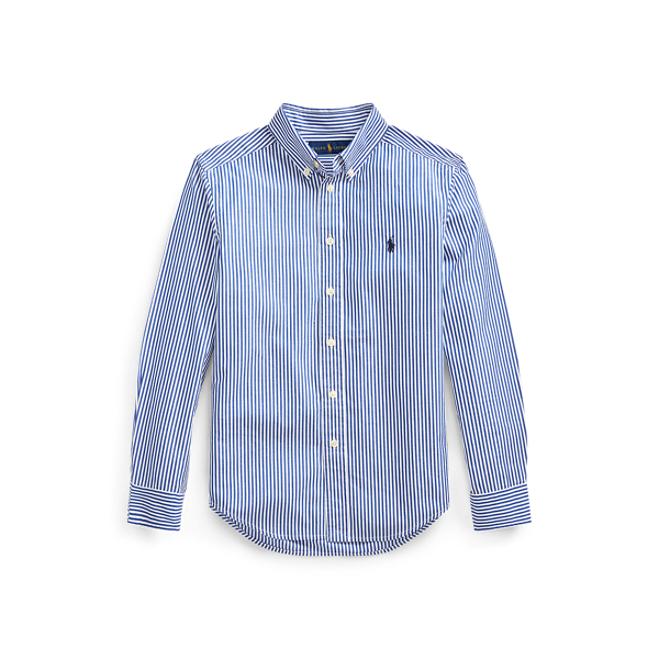 Striped Cotton Poplin Shirt Boys 6-14 Years in 1