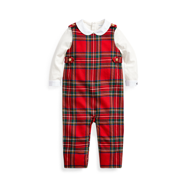 Bodysuit Plaid Overall Set for Baby Boy Ralph Lauren UK