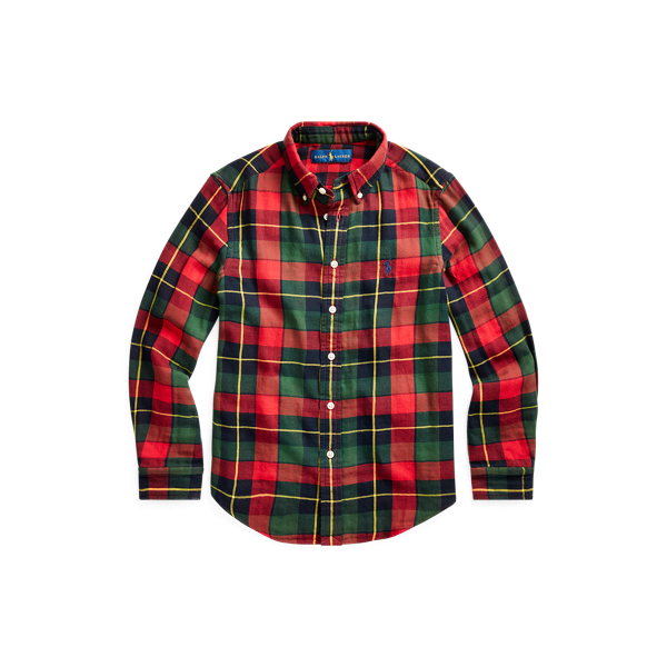 Plaid Cotton Twill Shirt Boys 6-14 Years 1