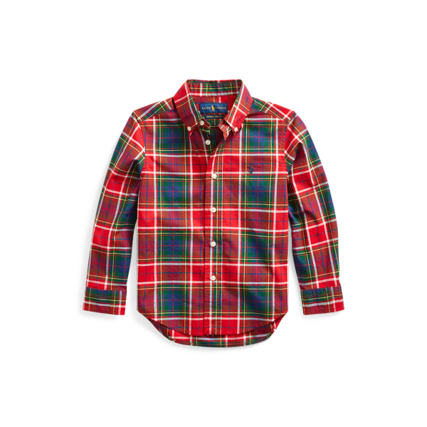 Chemise &eacute;cossaise popeline de coton Boys 1.5-6 Years en 1