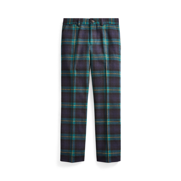 Slim Fit Tartan Wool Trouser Boys 6-14 Years 1