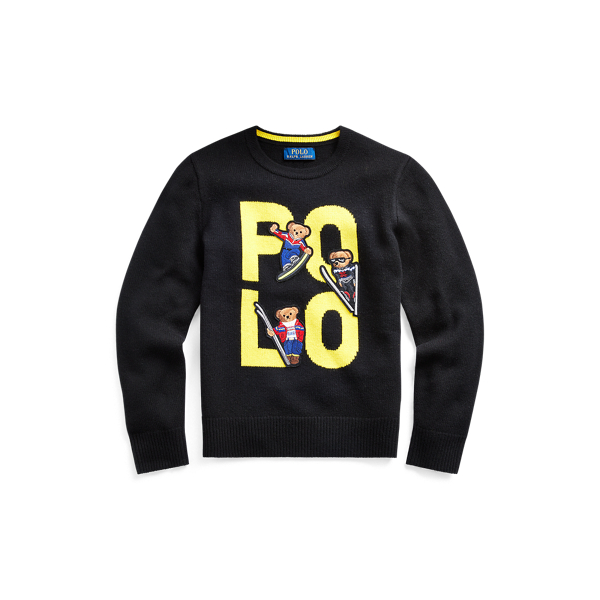 Polo Bear Merino Wool Sweater Boys 6-14 Years em 1