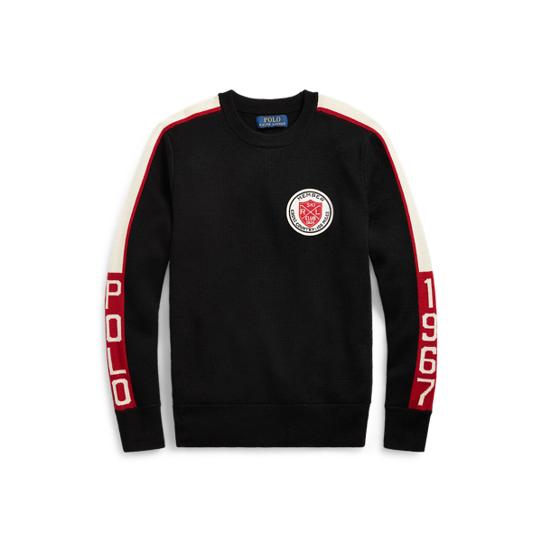 Pull &agrave; patch ski en laine Boys 6-14 Years en 1