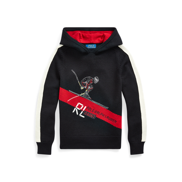 Skier Merino Hooded Sweater Boys 6-14 Years em 1