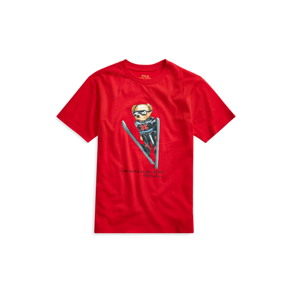 T-shirt ourson skieur jersey coton Boys 6-14 Years en 1