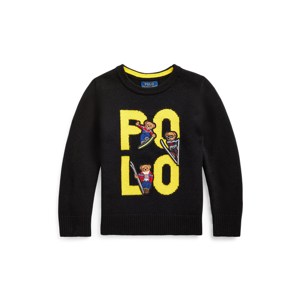 Polo Bear Merino Wool Jumper Boys 1.5-6 Years 1