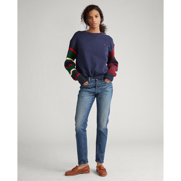 Aviator Navy Hybrid Striped-Arm Jumper Polo Ralph Lauren 3