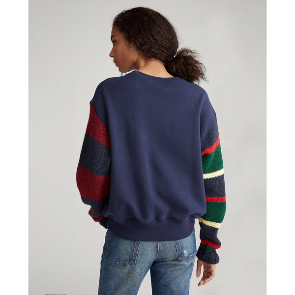 Aviator Navy Hybrid Striped-Arm Jumper Polo Ralph Lauren 4