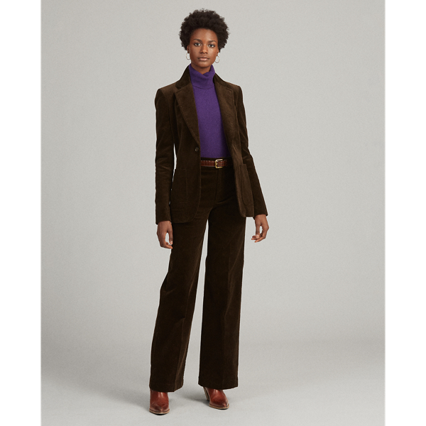 Antique Brown Corduroy One-Button Blazer Polo Ralph Lauren 4