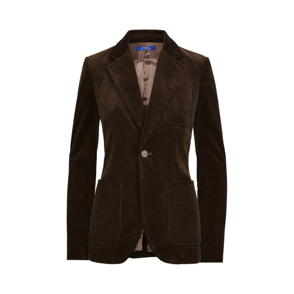 Antique Brown Corduroy One-Button Blazer Polo Ralph Lauren 2