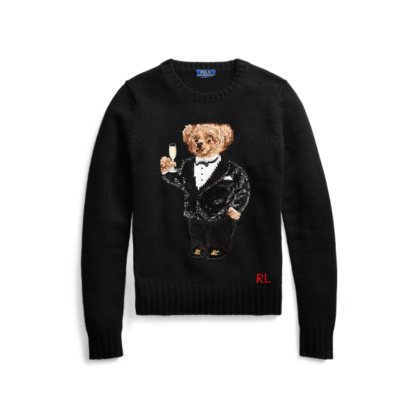 Sequined Polo Bear Sweater Polo Ralph Lauren em 1