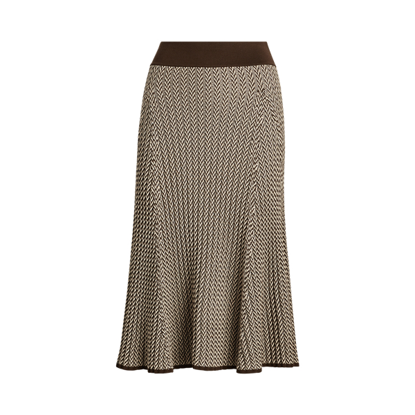 Herringbone Ribbed Wool Skirt Polo Ralph Lauren 1