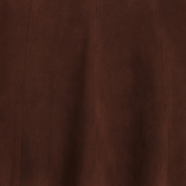 Burnt Umber Suede Midi Skirt Polo Ralph Lauren 6