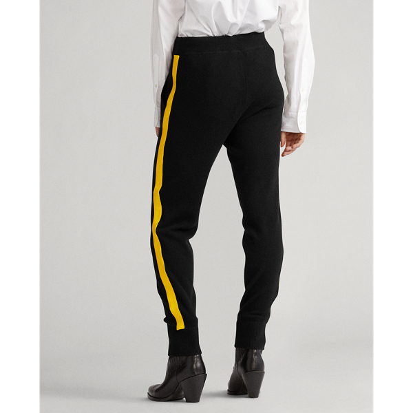 Gestreifte Kaschmirjogginghose Polo Ralph Lauren in Schwarz & Gelb 5