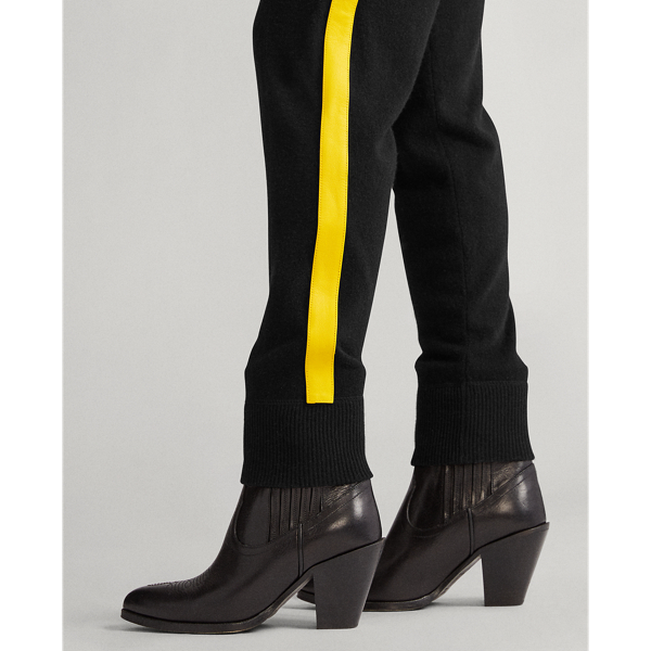 Gestreifte Kaschmirjogginghose Polo Ralph Lauren in Schwarz & Gelb 7