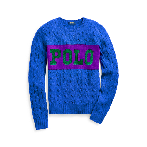 Logo Cable-Knit Sweater Polo Ralph Lauren em 1