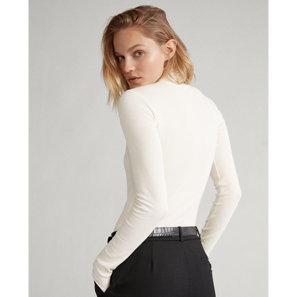 Clubhouse Cream Ribbed Long-Sleeve Turtleneck Polo Ralph Lauren 4