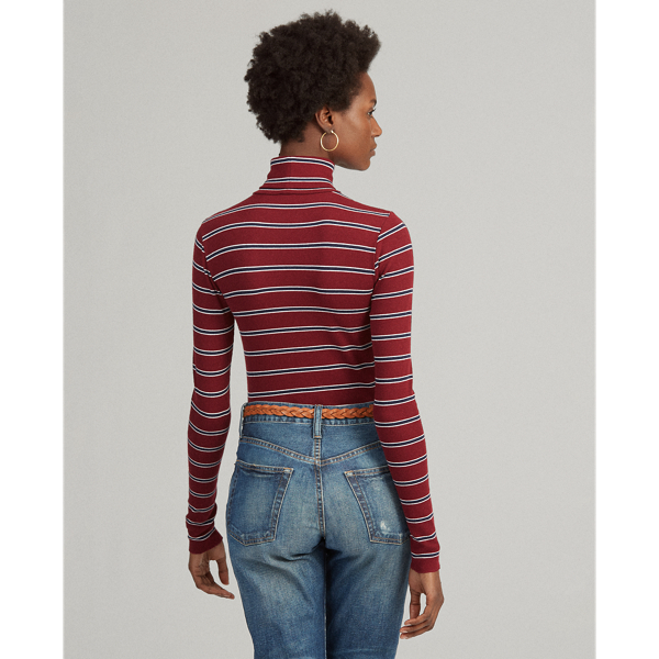 Classic Wine Multi Ribbed Long-Sleeve Turtleneck Polo Ralph Lauren 5