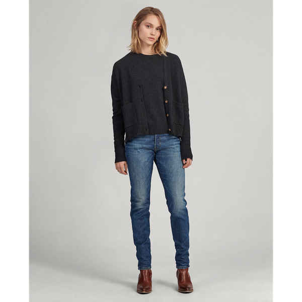 Charcoal Heather Wool Long-Sleeve Cardigan Polo Ralph Lauren 4
