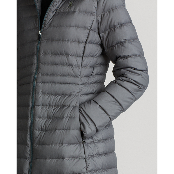 Grey Cast Packable Long Down Coat Polo Ralph Lauren 6