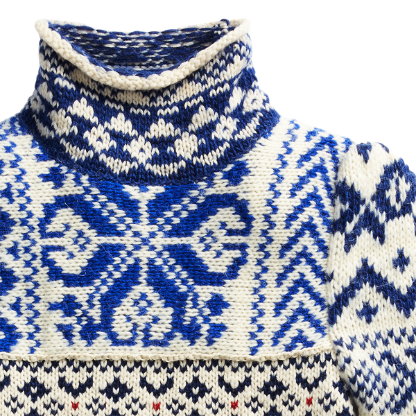 Pull &agrave; col roul&eacute; Polo Ralph Lauren en Cr&egrave;me multi 5