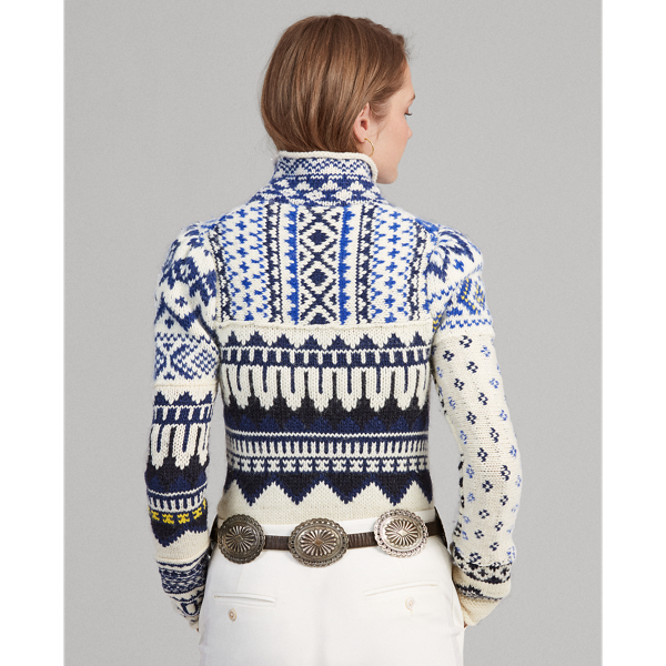 Pull &agrave; col roul&eacute; Polo Ralph Lauren en Cr&egrave;me multi 4