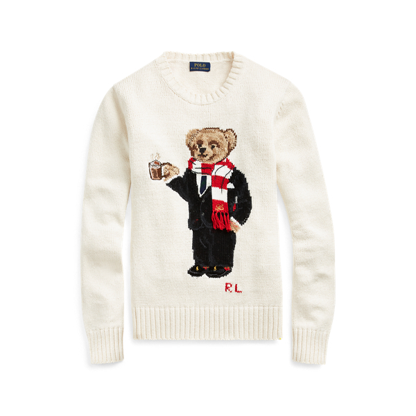 Polo Bear Crewneck Sweater Polo Ralph Lauren em Cream 2