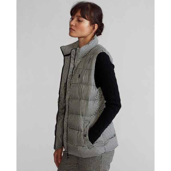 Houndstooth Black/White Houndstooth Down Gilet Polo Ralph Lauren 5