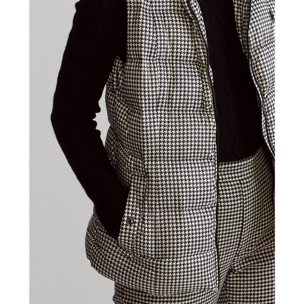 Houndstooth Black/White Houndstooth Down Gilet Polo Ralph Lauren 7