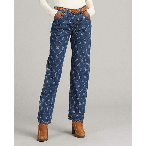 Dark Indigo Jacquard Neale Loose Jean Polo Ralph Lauren 4