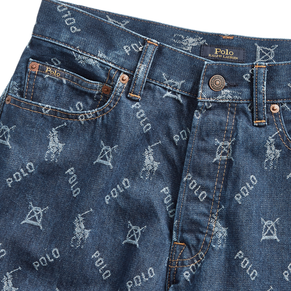 Dark Indigo Jacquard Neale Loose Jean Polo Ralph Lauren 7