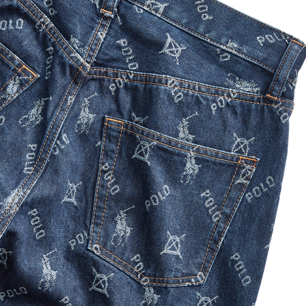 Dark Indigo Jacquard Neale Loose Jean Polo Ralph Lauren 8