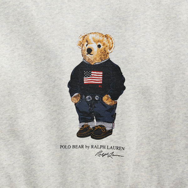 Light Sport Heather Flag Bear Graphic Sweatshirt Polo Ralph Lauren 6