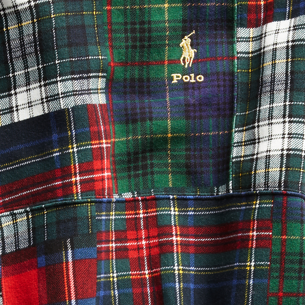Fleece-Kapuzenjacke mit Patchwork Polo Ralph Lauren in Multi 6
