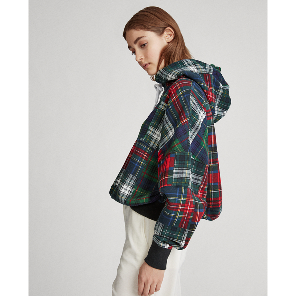 Fleece-Kapuzenjacke mit Patchwork Polo Ralph Lauren in Multi 4