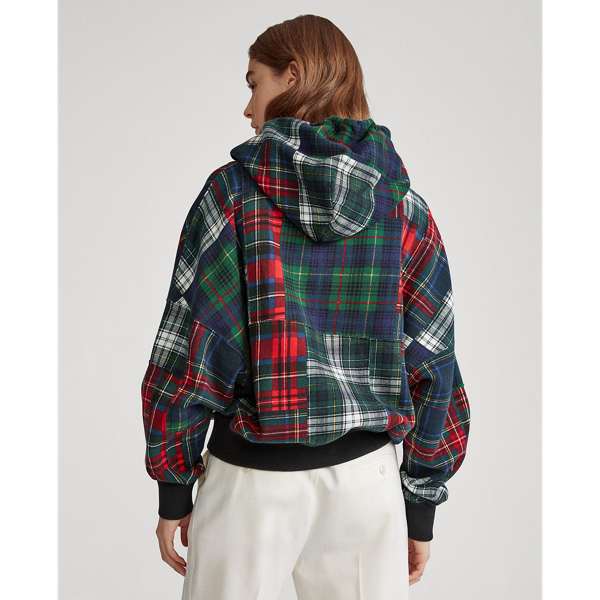 Fleece-Kapuzenjacke mit Patchwork Polo Ralph Lauren in Multi 5