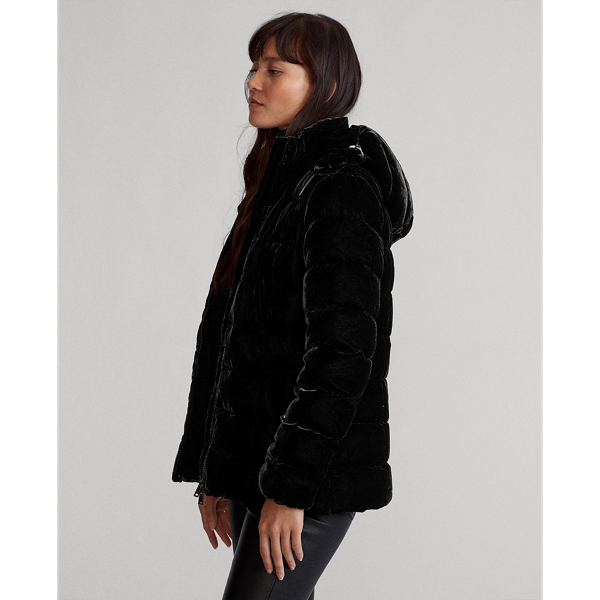 Black Velvet Down Jacket Polo Ralph Lauren 5