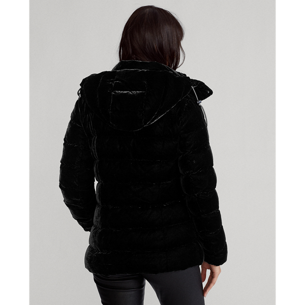 Black Velvet Down Jacket Polo Ralph Lauren 6