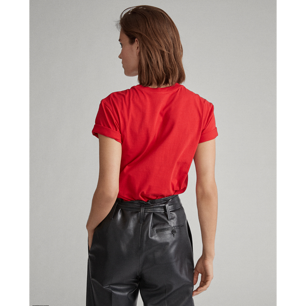 RL Red Big Fit Beaded Polo Tee Polo Ralph Lauren 4